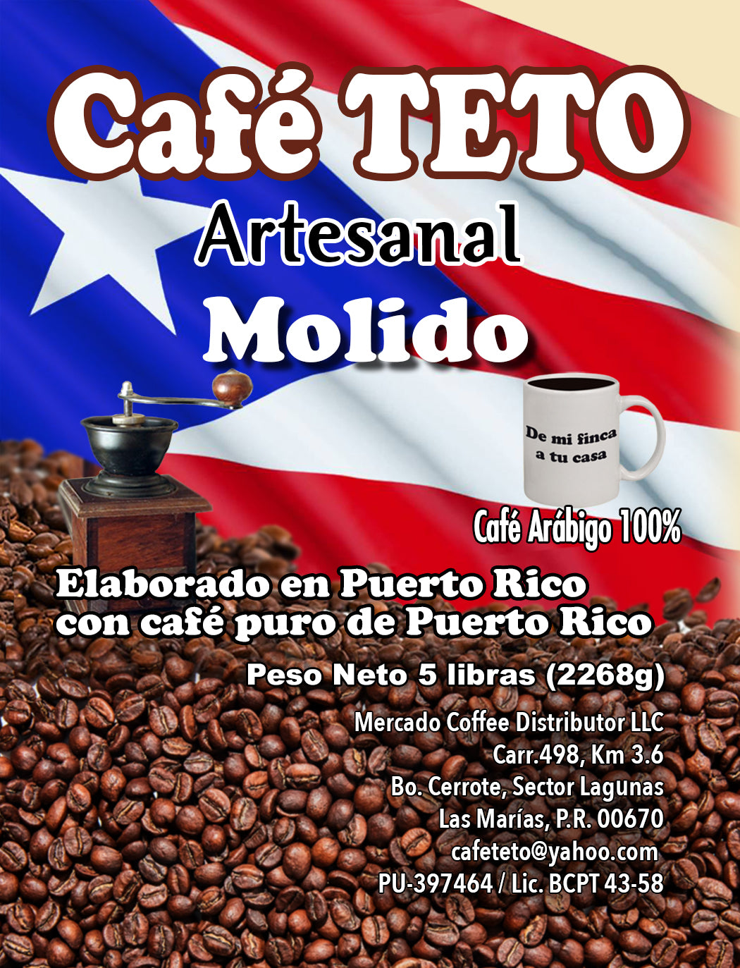 Cafe Teto Artesanal 5 Lbs
